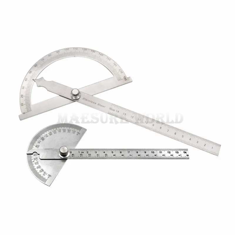 150mm 300mm Stainless Steel 180 Degree Protractor Angle Finder Rotary Measuring Ruler Machinist Tool Goniometer