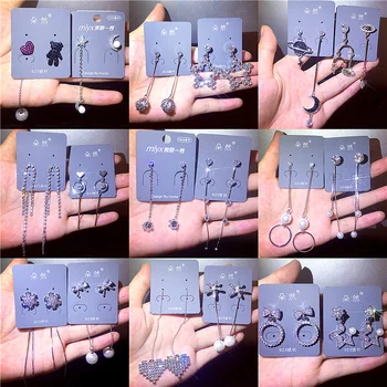 

30 Pairs/lot top quality fashion women earring lot wholesale luxury zircon women wedding earring jewelry lot 201106-01