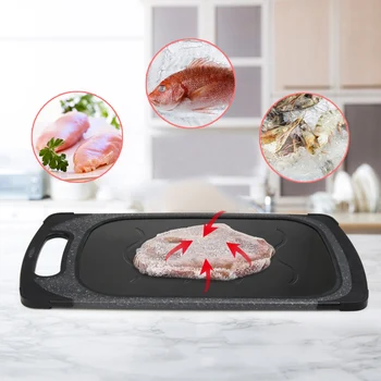 

Healthy Steak Seafood Defrosting Plate Fast Thawing Aluminum Alloy Thawing Plate Cutting Board Defrost Kitchen Gadget Tool LA417