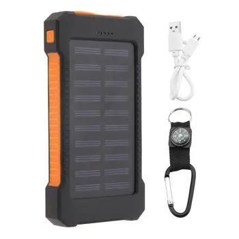 

6000mAh Dual USB Compact Portable Solar Power Bank Battery Charger Mobile Phones External Battery Charger