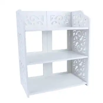 

3 Tiers White Hollow Out Shoe Storage Rack Stand Storage Organiser Shelf for store shoes magazine books or other small stuff
