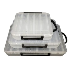 Рыболовная коробка для приманки, двухсторонние пластиковые ящики для приманки, рыболовные снасти, ящик для хранения, принадлежности, высокопрочные