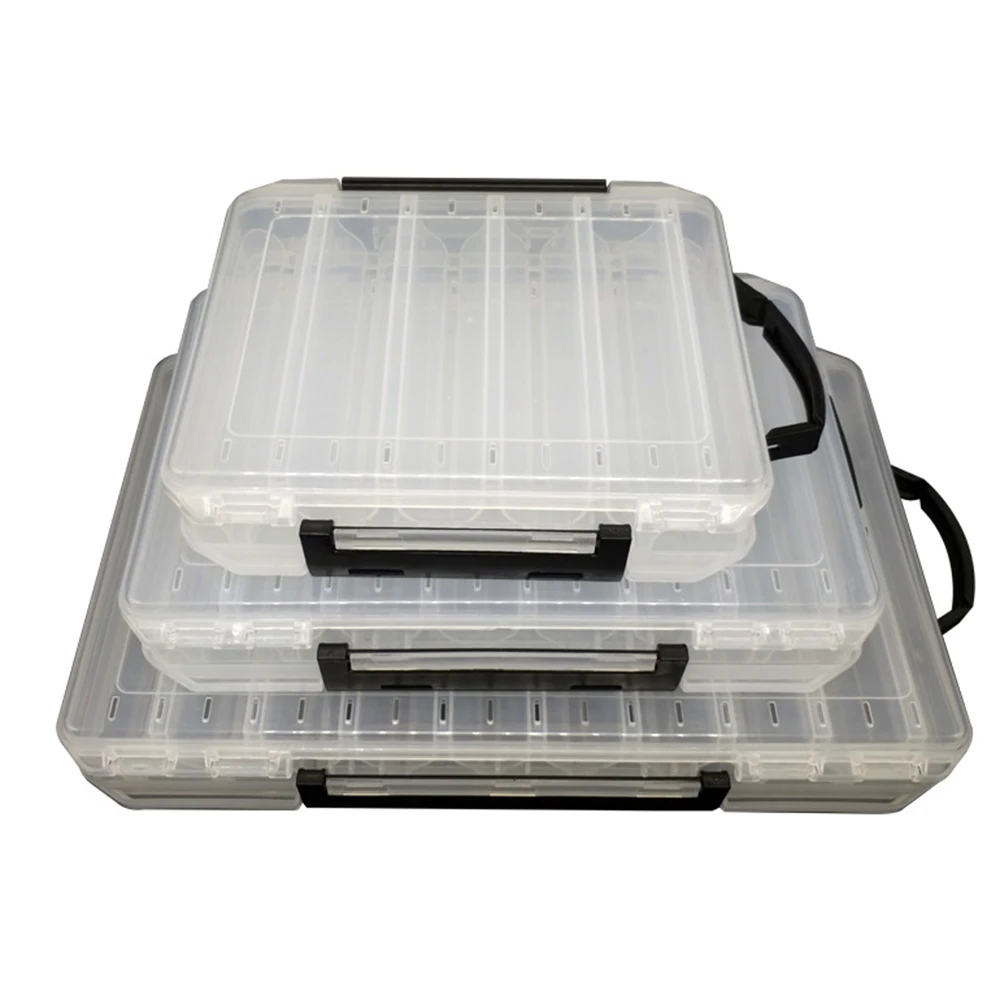 

Fishing Box For Baits Double Sided Plastic Lure Boxes Fly Fishing Tackle Storage Box Supplies Accessories High Strength