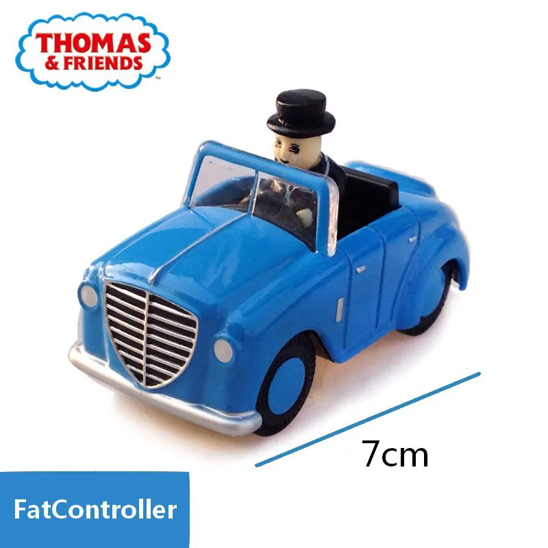 Thomas and Friends Strackmaster 1:43 Двойные головки Mighty Mac фиолетовый поезд модель сплава Магнитный трек мальчик игрушка подарок на день рождения - Цвет: Fat controller