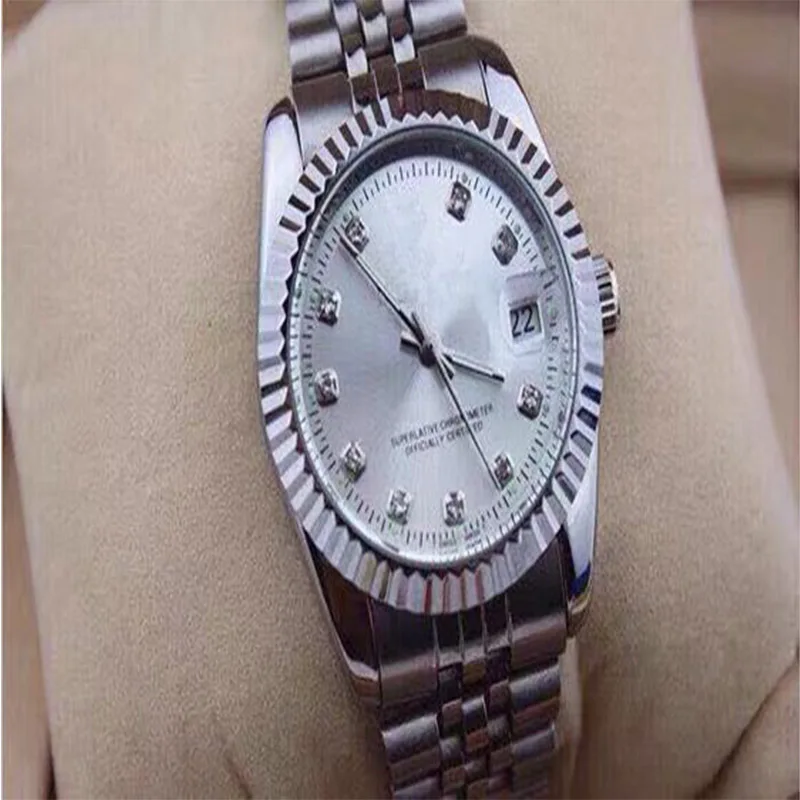 Женские мужские деловые часы, мужские s часы, Топ бренд, роскошные модные повседневные Стальные кварцевые наручные часы, женские часы, Прямая поставка - Цвет: Silver