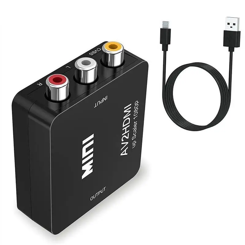 HDMI к RCA AV CVBS компонентный конвертер, скейлер HD 1080P адаптер 3,5 мм аудио кабель для монитора проектора L/R видео HDMI2AV