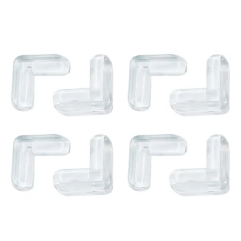 

20pcs Removable Children Baby Glass Table Home Office Soft PVC Safety L Shape Furniture Accessories Corner Guard Edge Protection