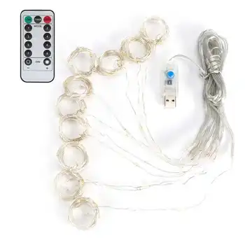 

luces led decoracion christmas lights outdoor decoration 3x1m Waterproof 100LED Chips USB Powered Curtain Light String for