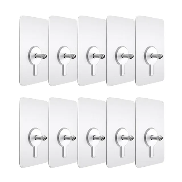 Lyukasztásmentes, Nem Jelölő Kampók Csavarmarácsok Fali Kép Horog Csavar Matricák Traceless Hardwall Lógni A Képkerethez - Image 2