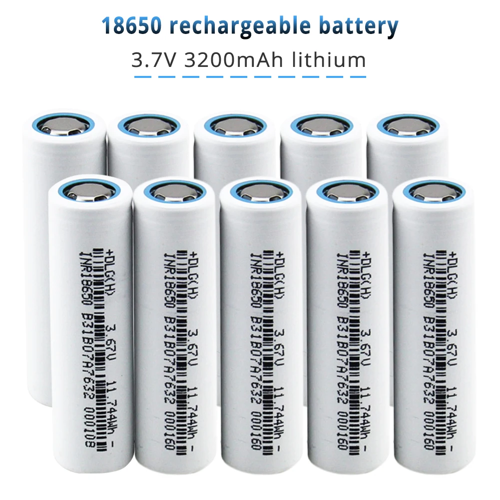 INR18650 перезаряжаемая батарея 3 7 V 3200mAh литий-ионная высокой разрядки для фонарика