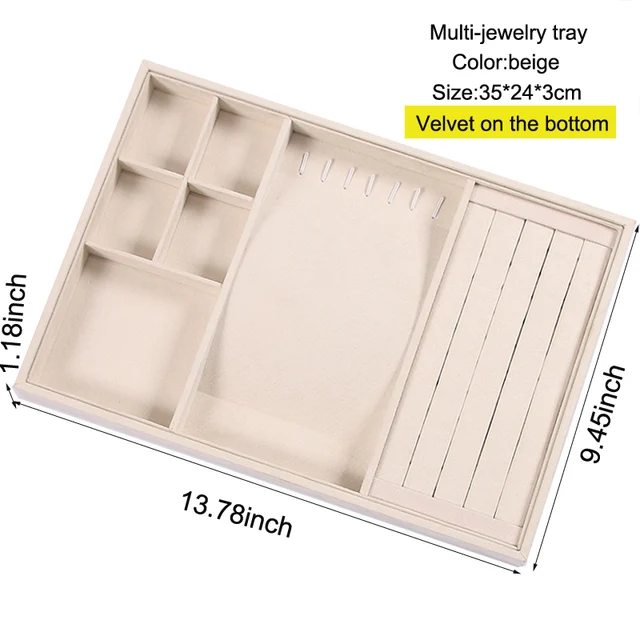 2020 Suede Nap Fabric Velvet Back Jewelry Box Ring Necklace Pendant Bracelet Earring Organizer Tray Stuff Jewellery Storage Box MultiJewleryCases