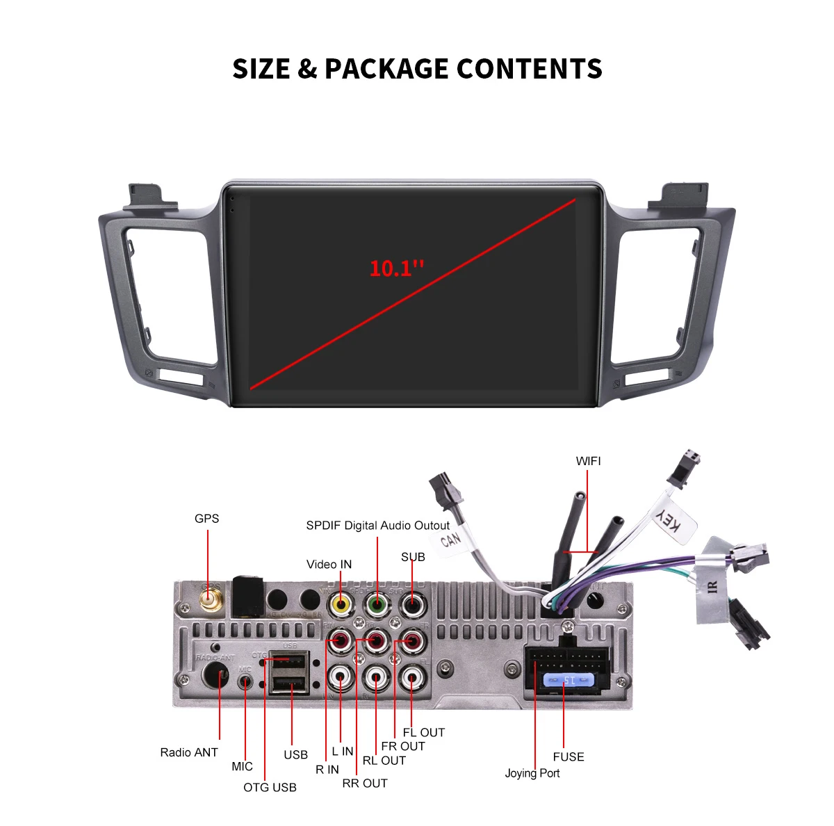 Best Joying 10.1" 1 Din TDA7851 Android Car Radio Player Multimedia GPS Navigation for Toyota RAV4 2012-2018 Audio Stereo Mirror Link 18