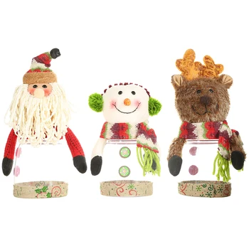 

Cute Christmas Candy Storage Bag Can Decoration for Home Gift Biscuit Food Storage Jar Very Cute and Unique Candy Jars