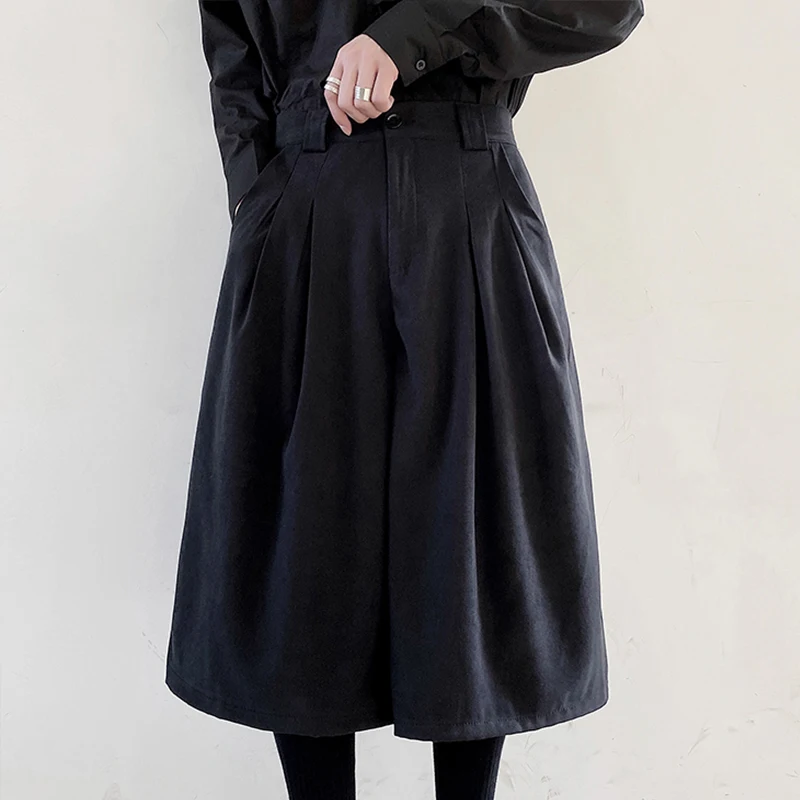 

Свободные летние мужские брюки, тонкая японская темная и темная юбка и брюки Harun, модные широкие брюки в стиле ретро