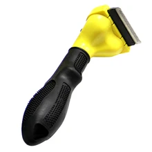 Расческа для удаления волос для собак, щетка для чистки меха из нержавеющей стали, щетки для кошек, гребни для ухода за шерстью животных, инструмент с мягкой ручкой, домашние животные, аксессуары для поставщиков