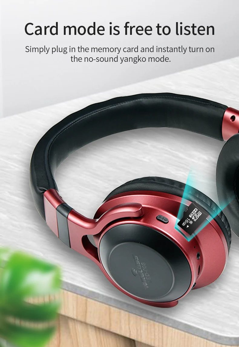 Беспроводные bluetooth-наушники V5.0 светодиодный светильник Hi-Fi стерео наушники Бас-гарнитура с микрофоном гарнитура Поддержка TF карты fm-радио