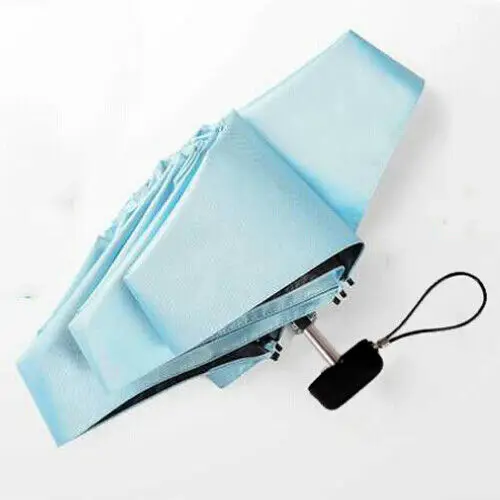 Карманный зонт от солнца дождя защита УФ однотонный стильный мини ультралегкий