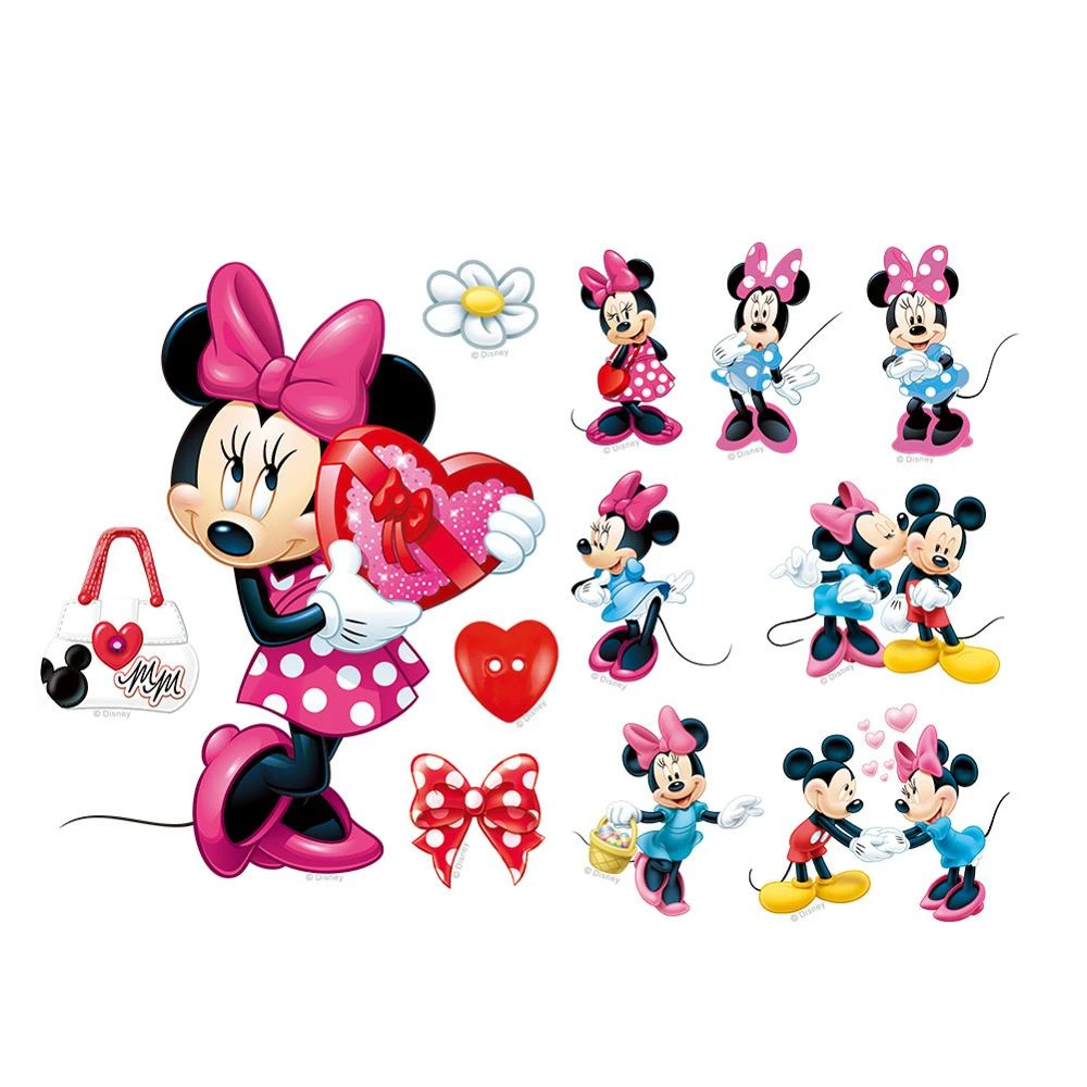 ディズニー ミッキーとミニーのウォールステッカー 装飾的な壁紙 男の子と女の子の寝室の装飾 芸術的な壁画 ステッカー Aliexpress