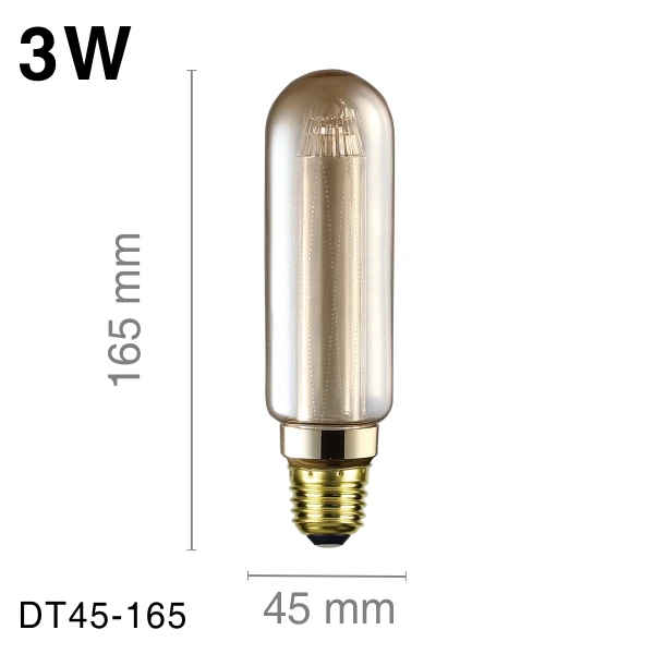 DGZ-DT45-155 Ретро Edison led светильник лампочка E27 220V DST64 DT45 DG80 DG95 DG125 светодиодный ампулы светильник ing Фея лампы для кофе магазин бар на свадьбу, Рождество - Цвет: DGZ-DT45-155