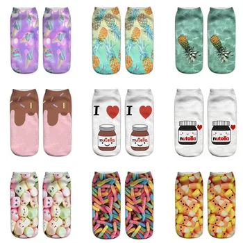 

Women Socks Casual Winter Casual Socks 3D Cute Printing Medium Sports Socks Mujer Unisex Lady Girls Sock Christmas Gifts 2020