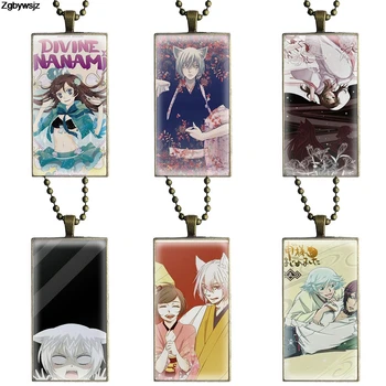 

Anime Kamisama Hajimemashita Tomoe Design Fashion Vintage Glass Women Rectangle Necklace Pendants