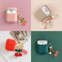 Милая вишневая собака космический астронавт Подвеска для Apple Airpods чехол Аксессуары Bluetooth силиконовый чехол для наушников s Чехол для наушников