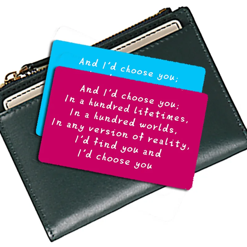 Мини-кошелек с надписью Love Note Boyfriend Gifts гравированные вставки Перманентная
