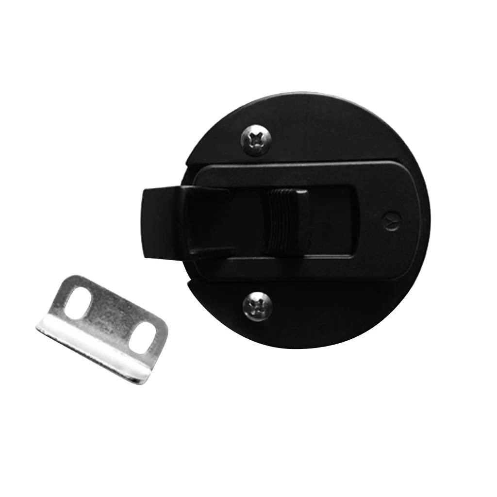 Round 2'' Flush Pull Slam Latch with Keys for Boat Deck Hatch 1/4'' Door - Locking Style