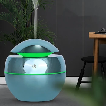 

Usb Aroma Essential Oil Diffuser Ultrasonic Air Home Humidifier Mini Mist Maker Aroma Diffuser 130Ml 7 Color Led Light Office Bl