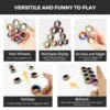 Random 3Pcs Fidget Spinner Magnetic Ring Toys Set Fingers Magnet Rings ADHD Stress Relief Magical Toys for Adult Kids Anxiety 6