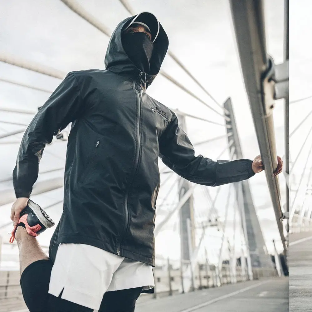 

Chaqueta deportiva para hombre chaqueta cortavientos con capucha al aire libre a prueba de viento frнo y a prueba de lluvia chaq