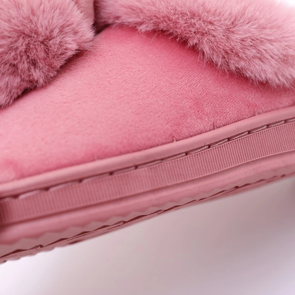 SAGACE Women House Slippers Plush Winter Warm Shoes Home Furry Rabbit Ears Indoor Slippers Soft Comfort Footwear Shoe 1128