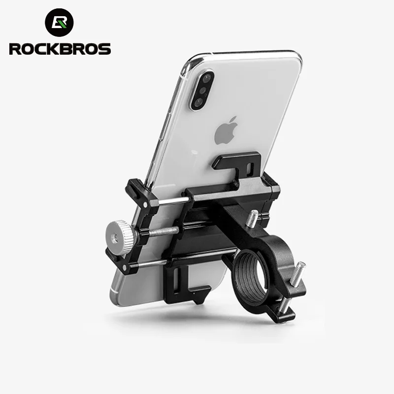 ROCKBROS, держатель для телефона на руль велосипеда, алюминиевый сплав, ультра-светильник, для езды на велосипеде, регулируемая подставка для телефона, держатель, аксессуары для велосипеда