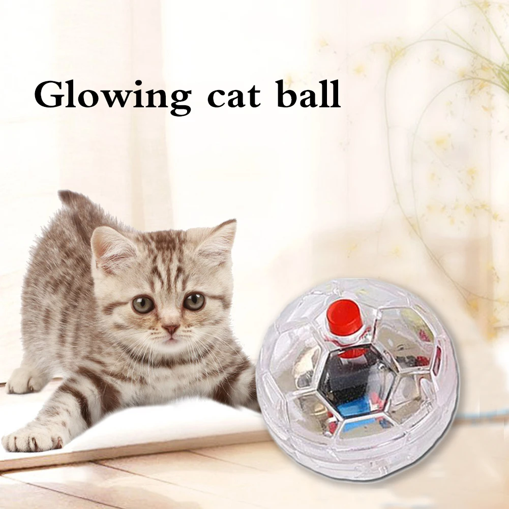 Pet Supplies Plastic Interactive Toy Cat Ball Light Up Creative Activity  Dog Moving Funny Flashing Training Moving Light Ball