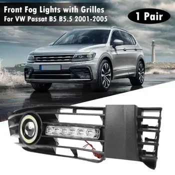 

1 Pair Front Bumper Projector Fog Lamps Convenient Practical User-friendly Design for Grilles Passat B5 01-05
