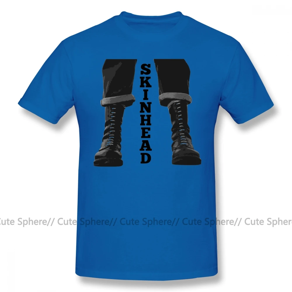 Skinhead футболка Skinhead Футболка с принтом Повседневная футболка мужская Милая 5x хлопковая футболка с коротким рукавом - Цвет: Blue
