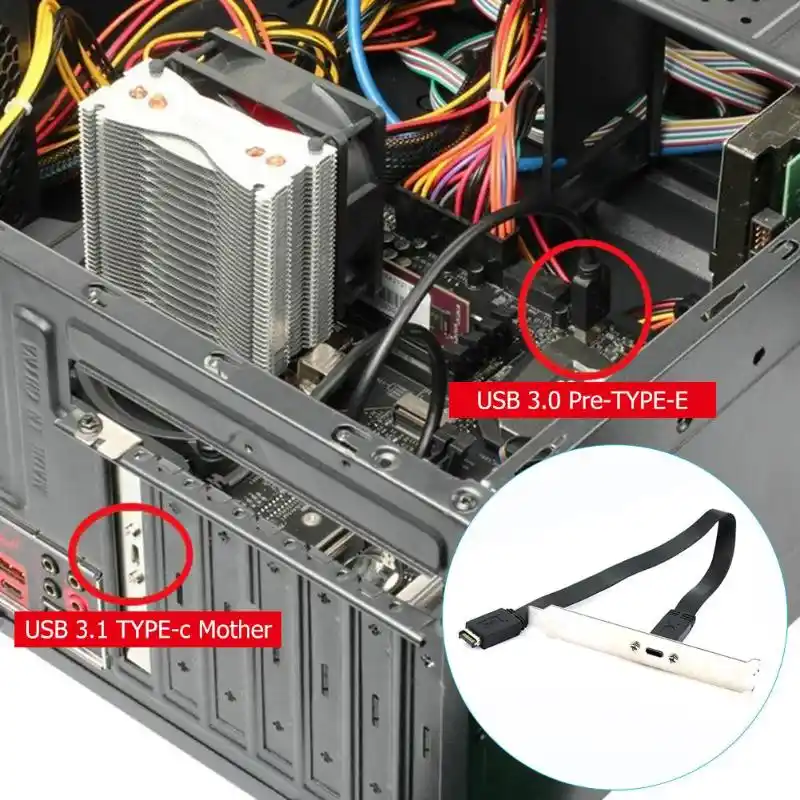 USB 3 1 Передняя панель заголовка типа E M к Type C F материнская плата расширительный