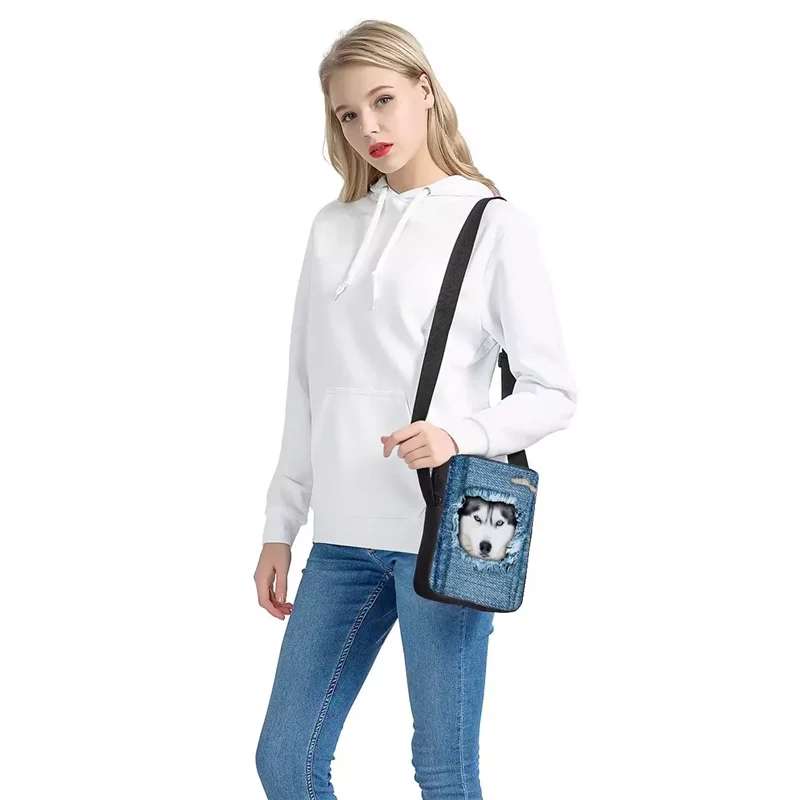  FORUDESIGNS Women Small Cross-body Bag Tote 3D Chihuahua Dog Woman Fashion Messenger Bags For Ladie - 32794240081