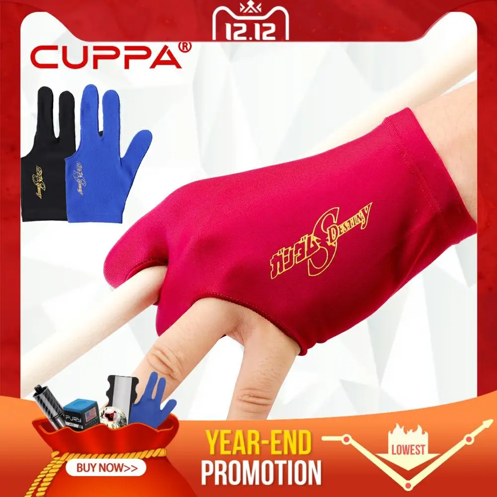 

CUPPA Gloves Billiard Pool Cue Comfortable Left Three-finger Lycra Imported Mitts Non-slip Professional Blilliard Accessories