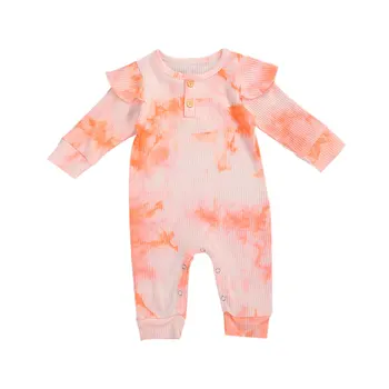 

0-24M Newborn Baby Girl Long Sleeve Gradient Color Cotton Romper Jumpsuit Playsuit Outfits Baby Clothes