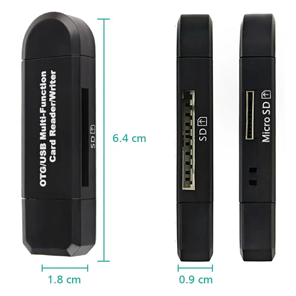 Новое поступление Micro USB OTG к USB 2,0 адаптер SD Micro SD кард-ридер со стандартным USB мужской и Micro USB Мужской Разъем