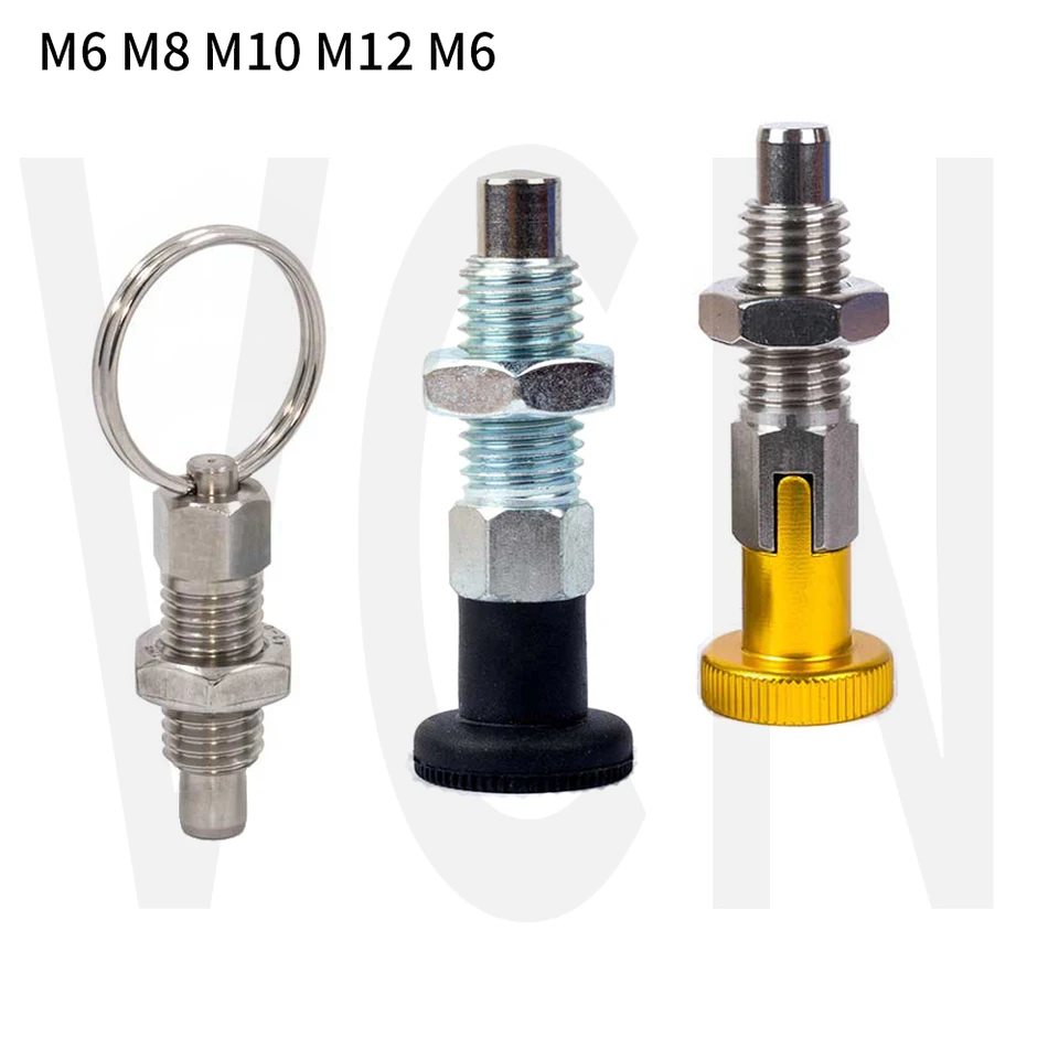thumbnail image 2 of Spring Loaded Pin Uxcell Retractable Spring Plunger Pins (4-Pack) - M16 Locking Pins For Machinery/Shipbuilding Ball Plunger 2 of 10