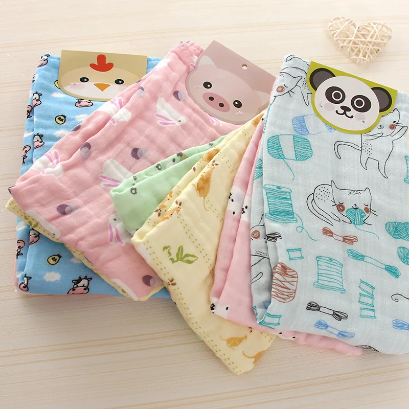 

Two Packaged in the Shape of Bars High Density Seersucker CHILD'S Towel Card Cover Thick Cotton Printed Water-Absorbing Baby Inf