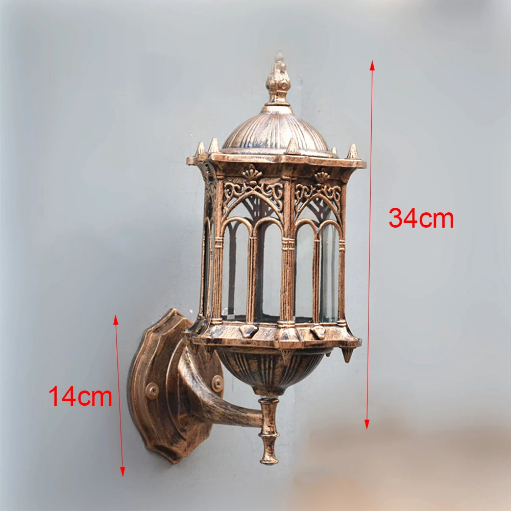 E27 патио Винтаж Открытый водонепроницаемый фонарь бра стекло абажур крыльцо Светильник садовый забор антикварный настенный светильник светодиодный внешний светильник