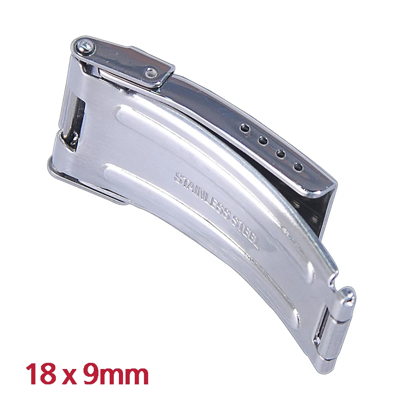 Premium Stainless Steel Buckle Safety Clasp Metal Band Strap Bracelet