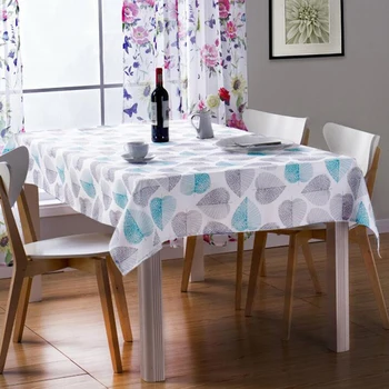 

Table Cloth Tropical Plants Decorative Dining Kitchen Tablecloth With Leaves Printing Decoration Elegant Rectangular Table Cover