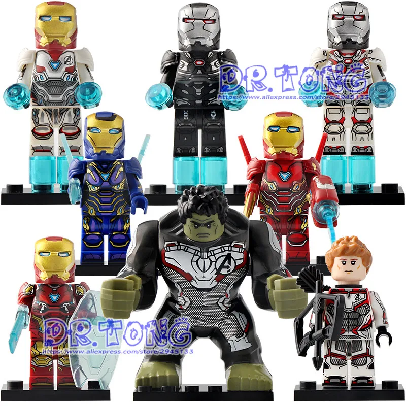 

50pcs Building Blocks Avengers Endgame Rescue Pepper Iron Man Thor Captain Marvel Toys For Children Figure KT1026