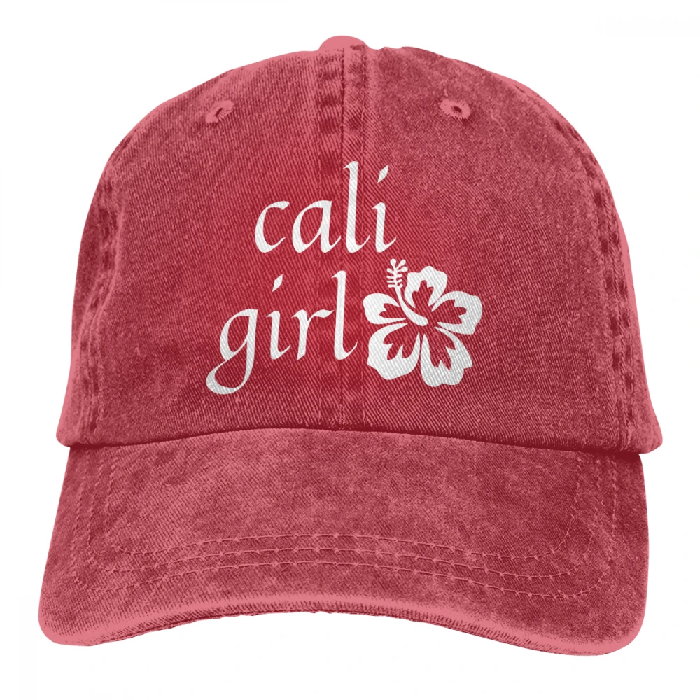 Cali Girl Casquette темно-синие унисекс Мужские Женские джинсовые бейсболка с ремешком кепки Регулируемый Гольф папа шляпа
