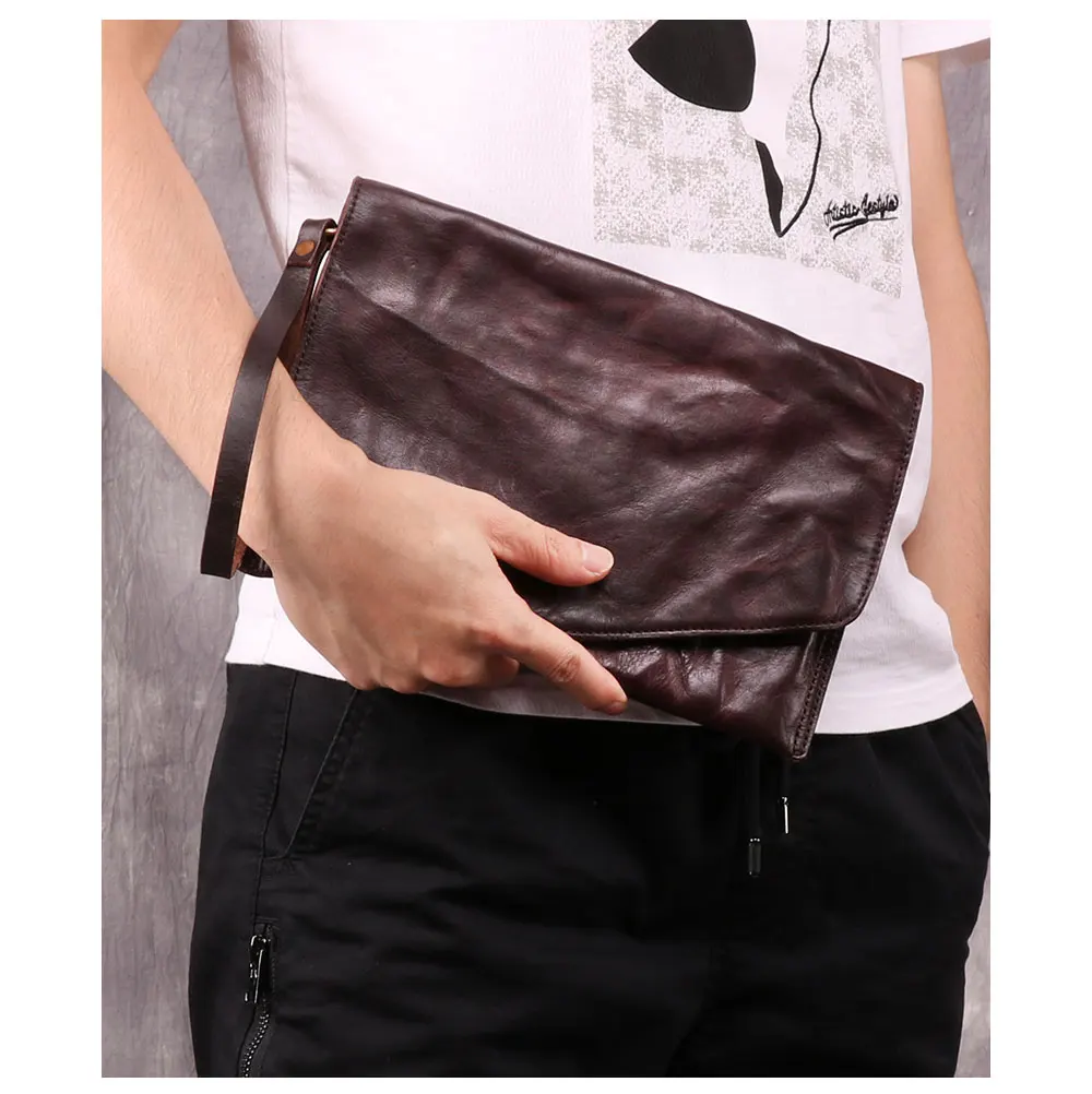JOYIR Luxury Brand Business Men Wallet Leather Man Clutch Bag iPad Bag Vintage Male Handbag Casual Wallets Male Handy Bag