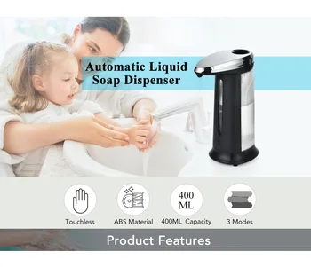 

400Ml Magic Automatic Induction Soap Dispenser Fully Automatic And Touch-free Operation Soap Dispenser Foam Soap Dispenser